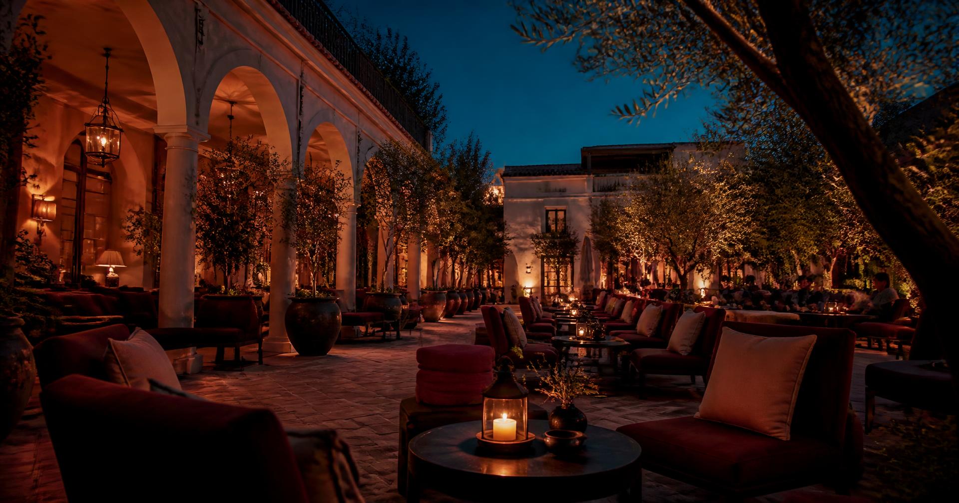The evening courtyard